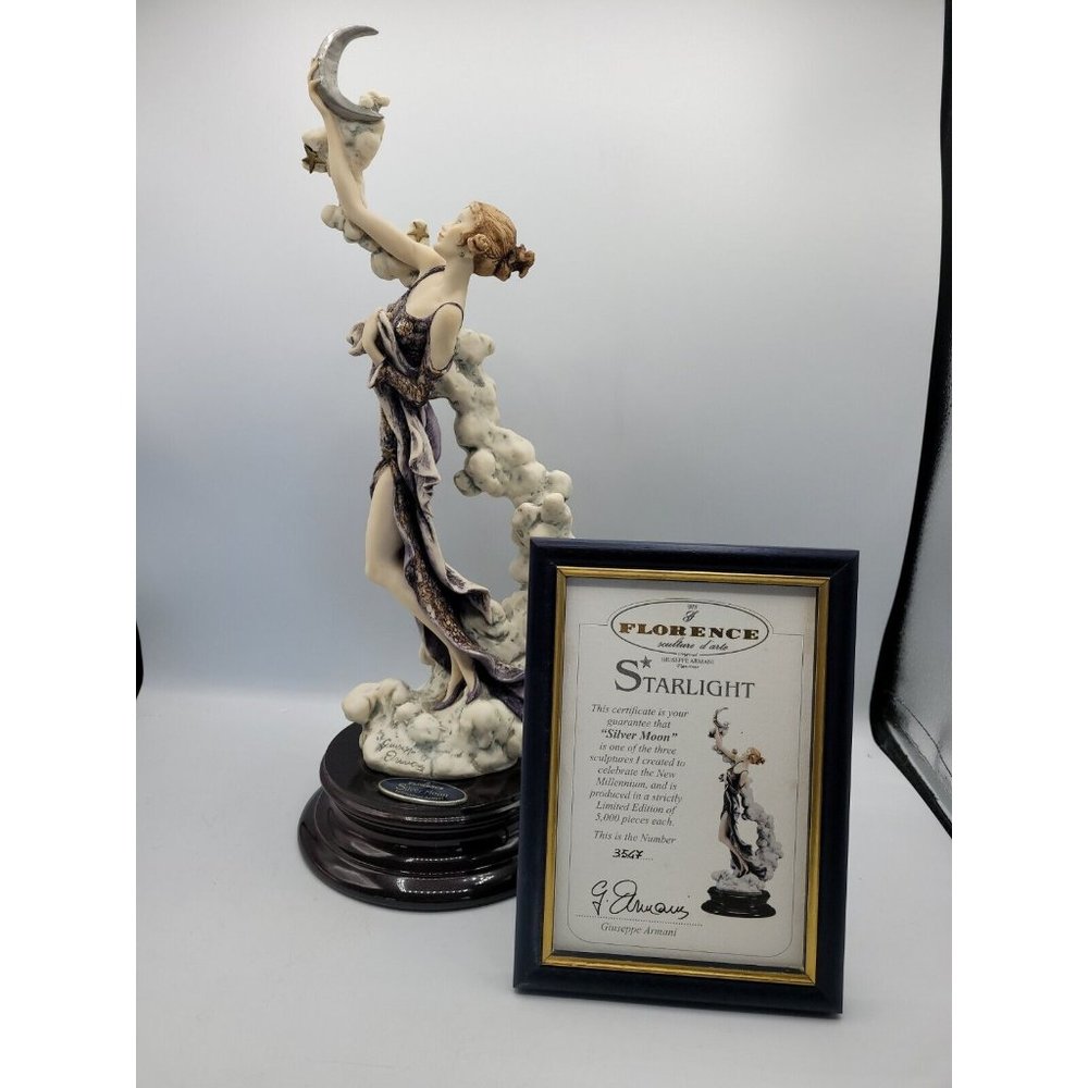 Giuseppe Armani Starlight Silver Moon Figurine Sculpture Limited 3547/5000 COA